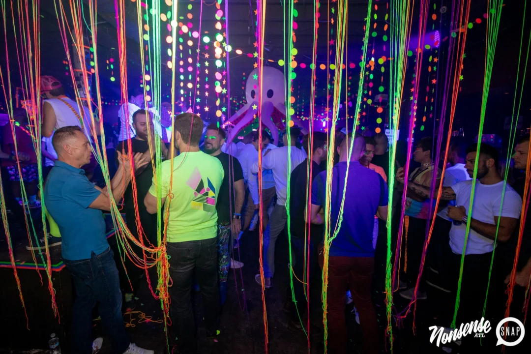 Nonsense GLOW - November 2019. The Basement - East Atlanta. Kimber was the DJ. Special decor by Tad. Photos by Oh Snap