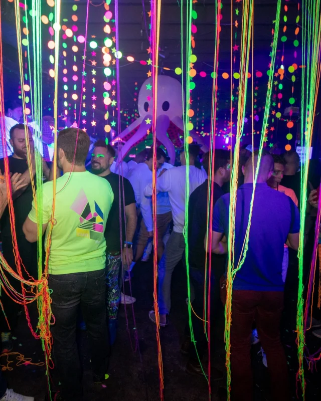 Nonsense GLOW - November 2019. The Basement - East Atlanta. Kimber was the DJ. Special decor by Tad. Photos by Oh Snap