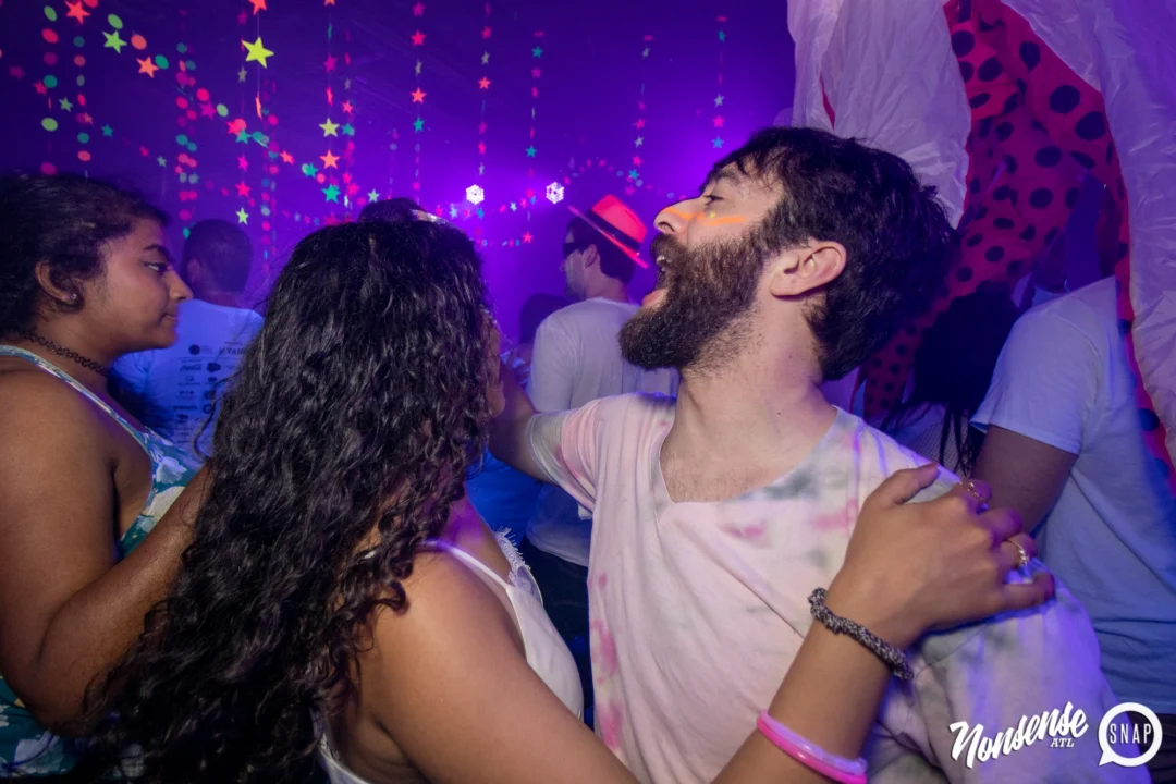 Nonsense GLOW - November 2019. The Basement - East Atlanta. Kimber was the DJ. Special decor by Tad. Photos by Oh Snap