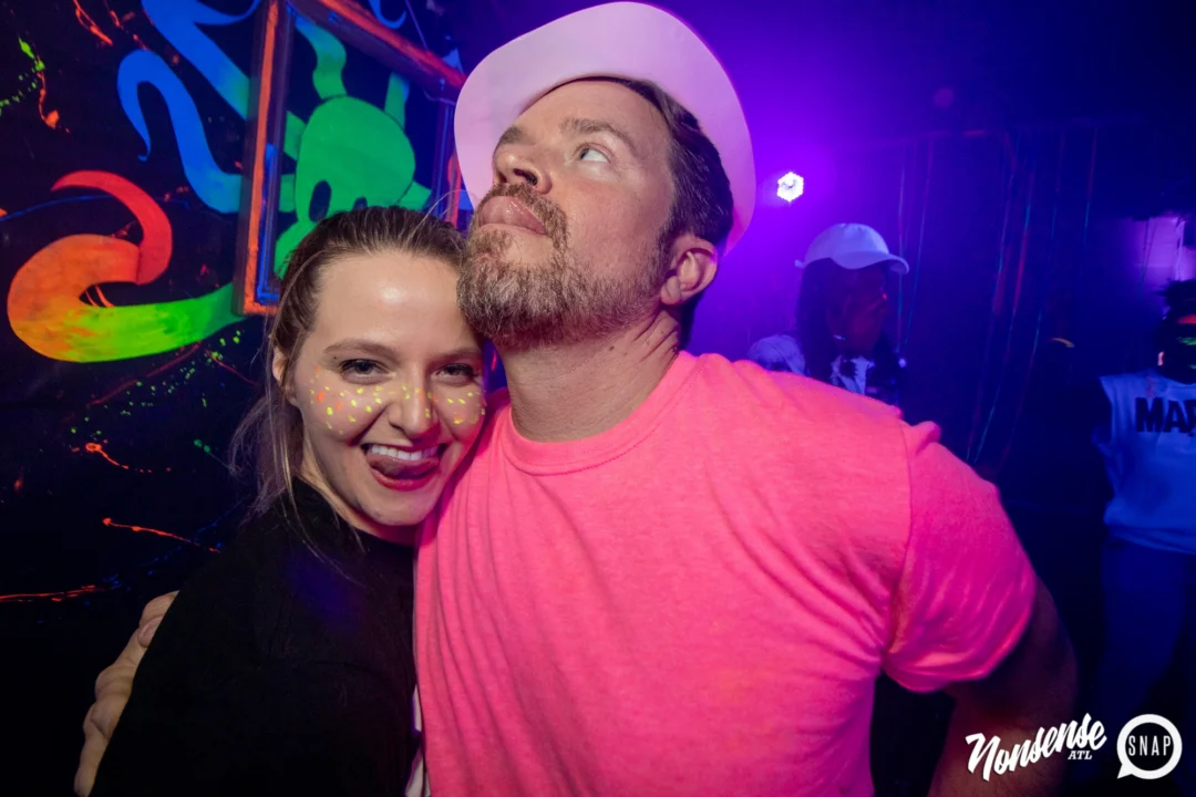 Nonsense GLOW - November 2019. The Basement - East Atlanta. Kimber was the DJ. Special decor by Tad. Photos by Oh Snap