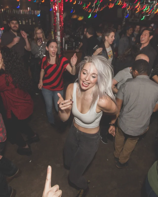 Nonsense Holiday Dance Party Spectacular 2019 at The Basement! Friday December 20, 2019. Santa! Krampus! Kimber! ALL OF THE LIGHTS! Photo by Oh Snap!