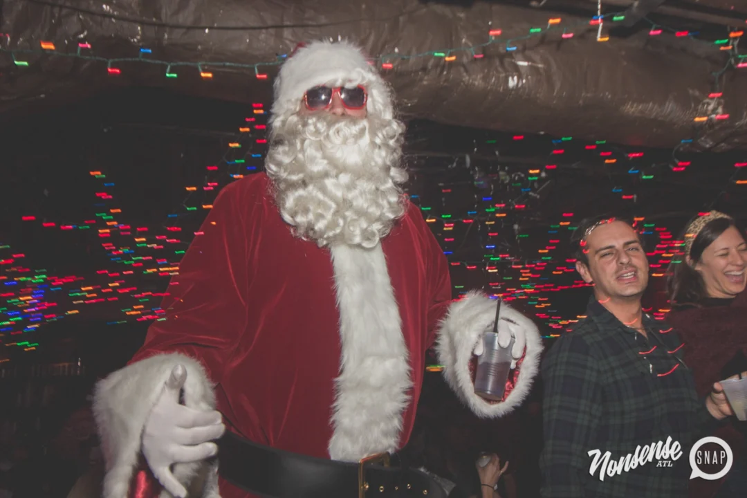 Nonsense Holiday Dance Party Spectacular 2019 at The Basement! Friday December 20, 2019. Santa! Krampus! Kimber! ALL OF THE LIGHTS! Photo by Oh Snap!