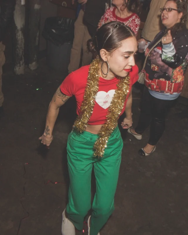 Nonsense Holiday Dance Party Spectacular 2019 at The Basement! Friday December 20, 2019. Santa! Krampus! Kimber! ALL OF THE LIGHTS! Photo by Oh Snap!