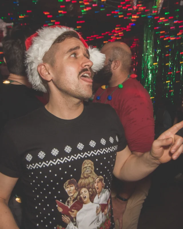 Nonsense Holiday Dance Party Spectacular 2019 at The Basement! Friday December 20, 2019. Santa! Krampus! Kimber! ALL OF THE LIGHTS! Photo by Oh Snap!