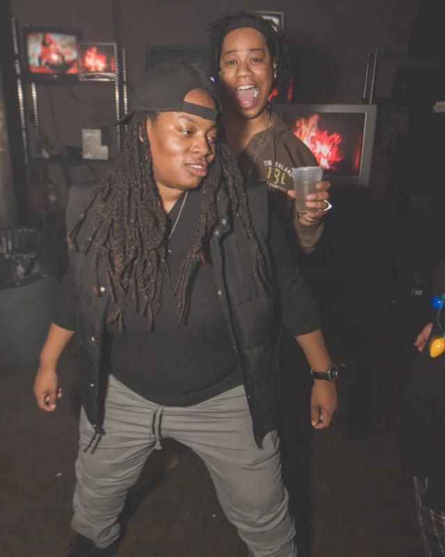Nonsense Holiday Dance Party Spectacular 2019 at The Basement! Friday December 20, 2019. Santa! Krampus! Kimber! ALL OF THE LIGHTS! Photo by Oh Snap!