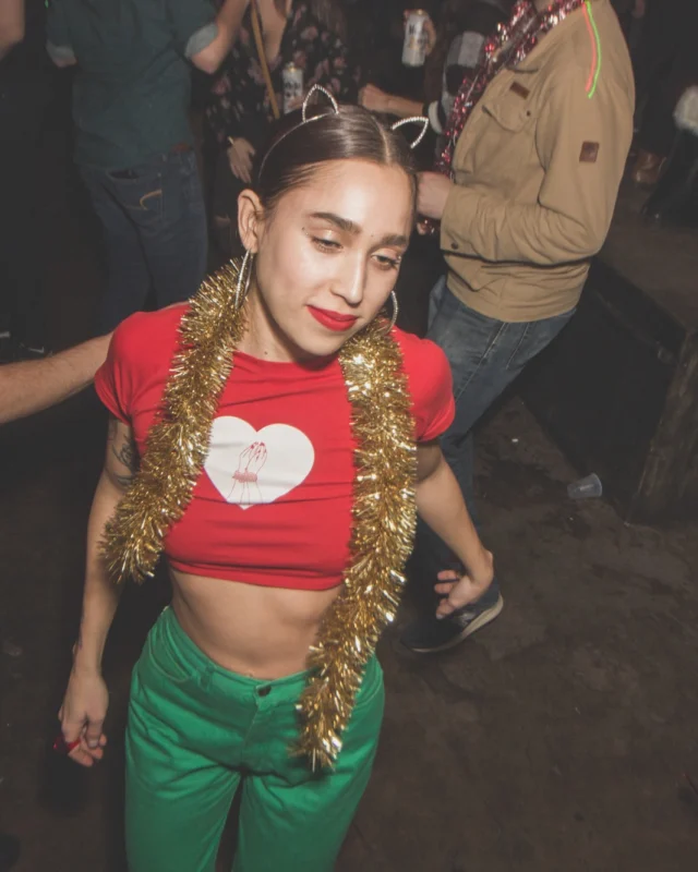 Nonsense Holiday Dance Party Spectacular 2019 at The Basement! Friday December 20, 2019. Santa! Krampus! Kimber! ALL OF THE LIGHTS! Photo by Oh Snap!