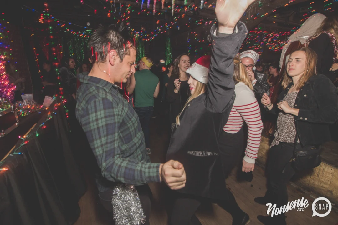 Nonsense Holiday Dance Party Spectacular 2019 at The Basement! Friday December 20, 2019. Santa! Krampus! Kimber! ALL OF THE LIGHTS! Photo by Oh Snap!