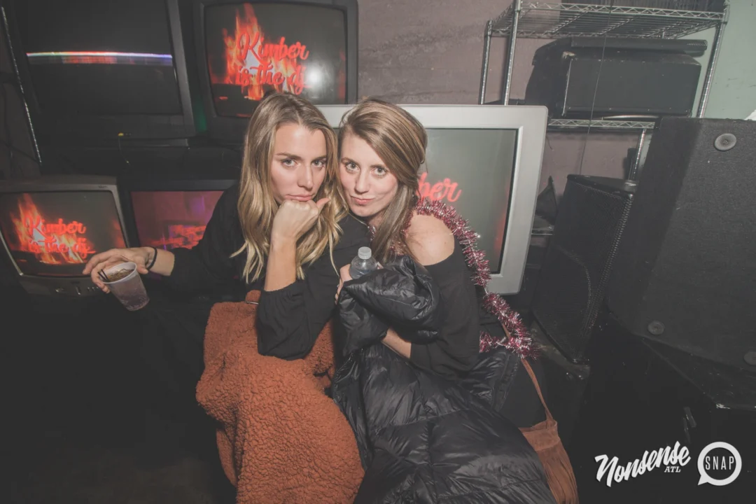 Nonsense Holiday Dance Party Spectacular 2019 at The Basement! Friday December 20, 2019. Santa! Krampus! Kimber! ALL OF THE LIGHTS! Photo by Oh Snap!