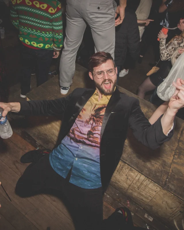Nonsense Holiday Dance Party Spectacular 2019 at The Basement! Friday December 20, 2019. Santa! Krampus! Kimber! ALL OF THE LIGHTS! Photo by Oh Snap!