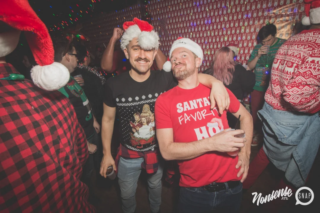 Nonsense Holiday Dance Party Spectacular 2019 at The Basement! Friday December 20, 2019. Santa! Krampus! Kimber! ALL OF THE LIGHTS! Photo by Oh Snap!