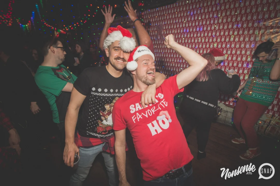 Nonsense Holiday Dance Party Spectacular 2019 at The Basement! Friday December 20, 2019. Santa! Krampus! Kimber! ALL OF THE LIGHTS! Photo by Oh Snap!