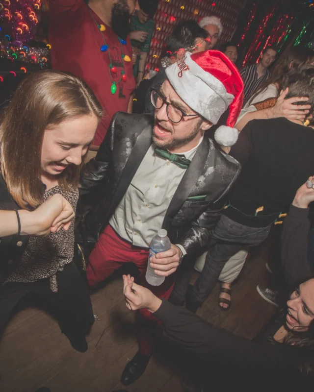 Nonsense Holiday Dance Party Spectacular 2019 at The Basement! Friday December 20, 2019. Santa! Krampus! Kimber! ALL OF THE LIGHTS! Photo by Oh Snap!