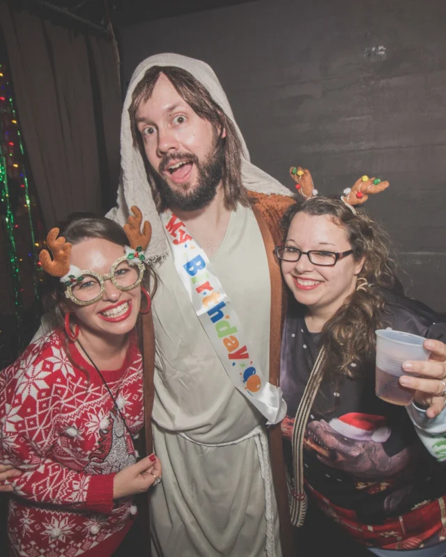 Nonsense Holiday Dance Party Spectacular 2019 at The Basement! Friday December 20, 2019. Santa! Krampus! Kimber! ALL OF THE LIGHTS! Photo by Oh Snap!