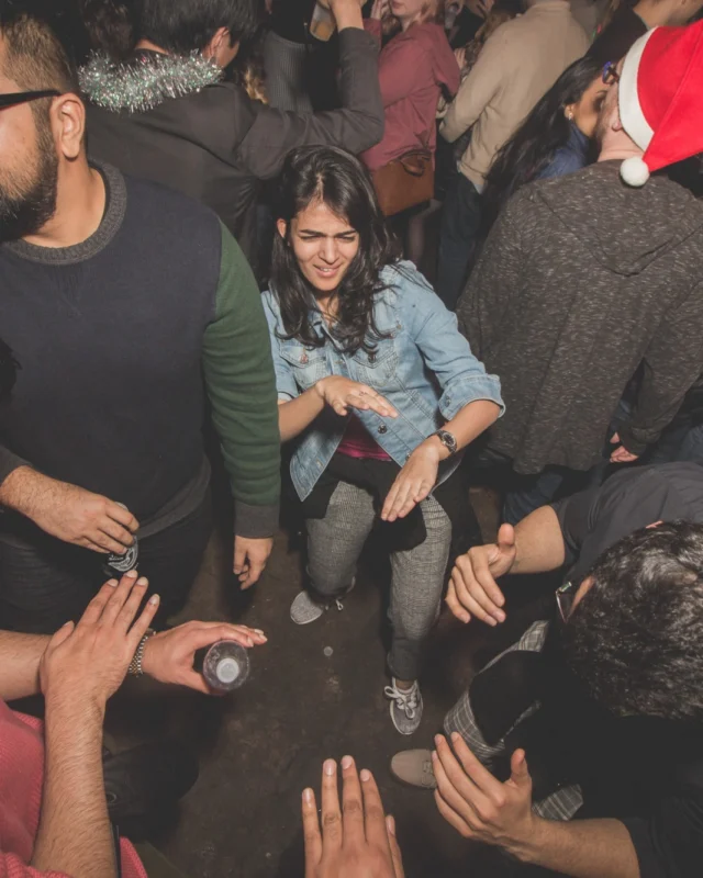 Nonsense Holiday Dance Party Spectacular 2019 at The Basement! Friday December 20, 2019. Santa! Krampus! Kimber! ALL OF THE LIGHTS! Photo by Oh Snap!