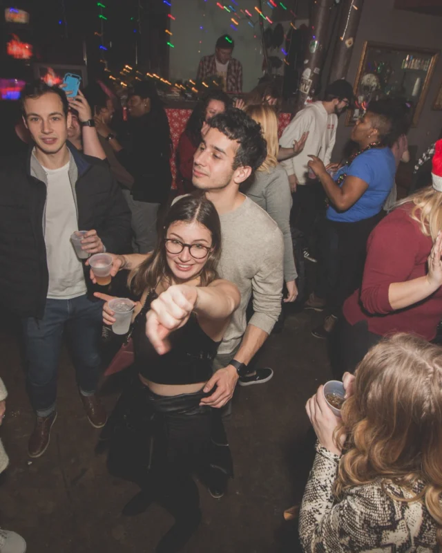 Nonsense Holiday Dance Party Spectacular 2019 at The Basement! Friday December 20, 2019. Santa! Krampus! Kimber! ALL OF THE LIGHTS! Photo by Oh Snap!