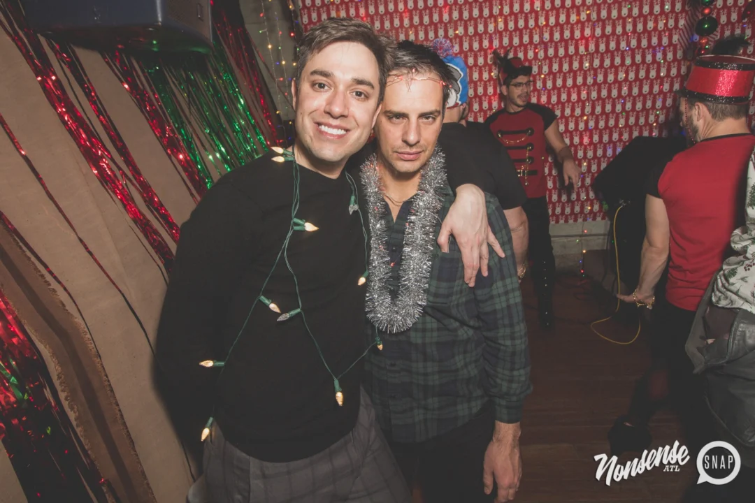 Nonsense Holiday Dance Party Spectacular 2019 at The Basement! Friday December 20, 2019. Santa! Krampus! Kimber! ALL OF THE LIGHTS! Photo by Oh Snap!