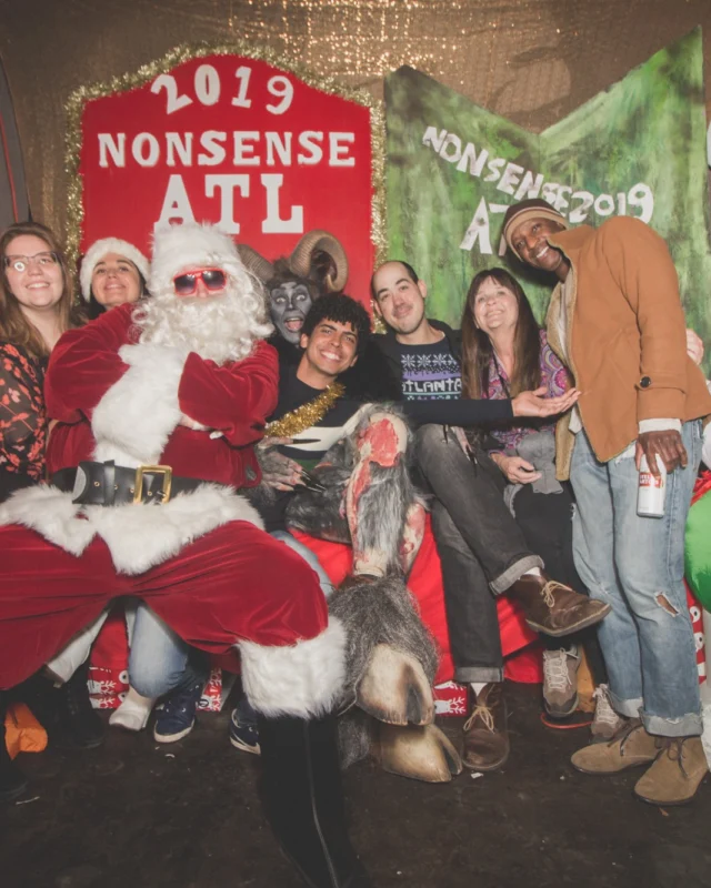 Nonsense Holiday Dance Party Spectacular 2019 at The Basement! Friday December 20, 2019. Santa! Krampus! Kimber! ALL OF THE LIGHTS! Photo by Oh Snap!