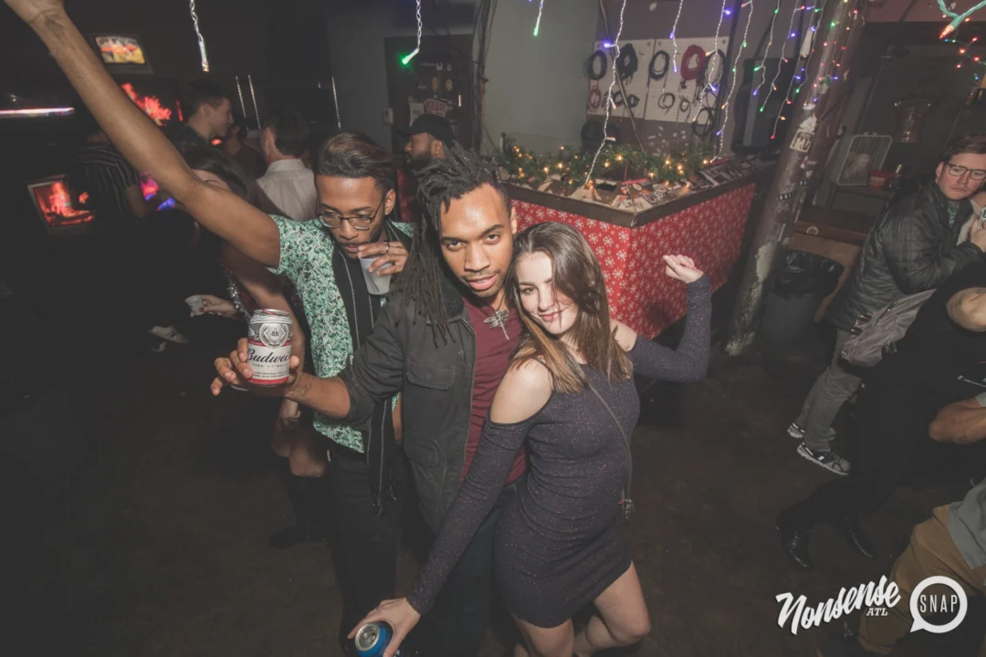 Nonsense Holiday Dance Party Spectacular 2019 at The Basement! Friday December 20, 2019. Santa! Krampus! Kimber! ALL OF THE LIGHTS! Photo by Oh Snap!