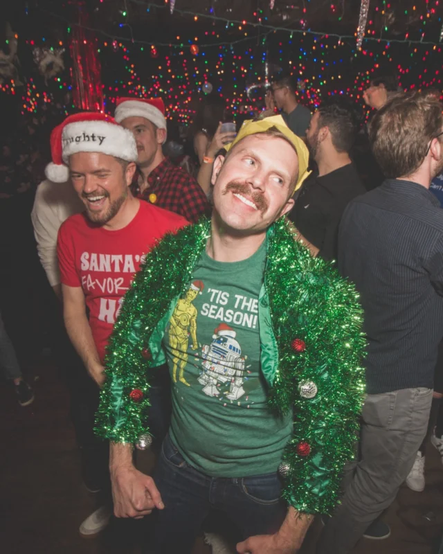 Nonsense Holiday Dance Party Spectacular 2019 at The Basement! Friday December 20, 2019. Santa! Krampus! Kimber! ALL OF THE LIGHTS! Photo by Oh Snap!