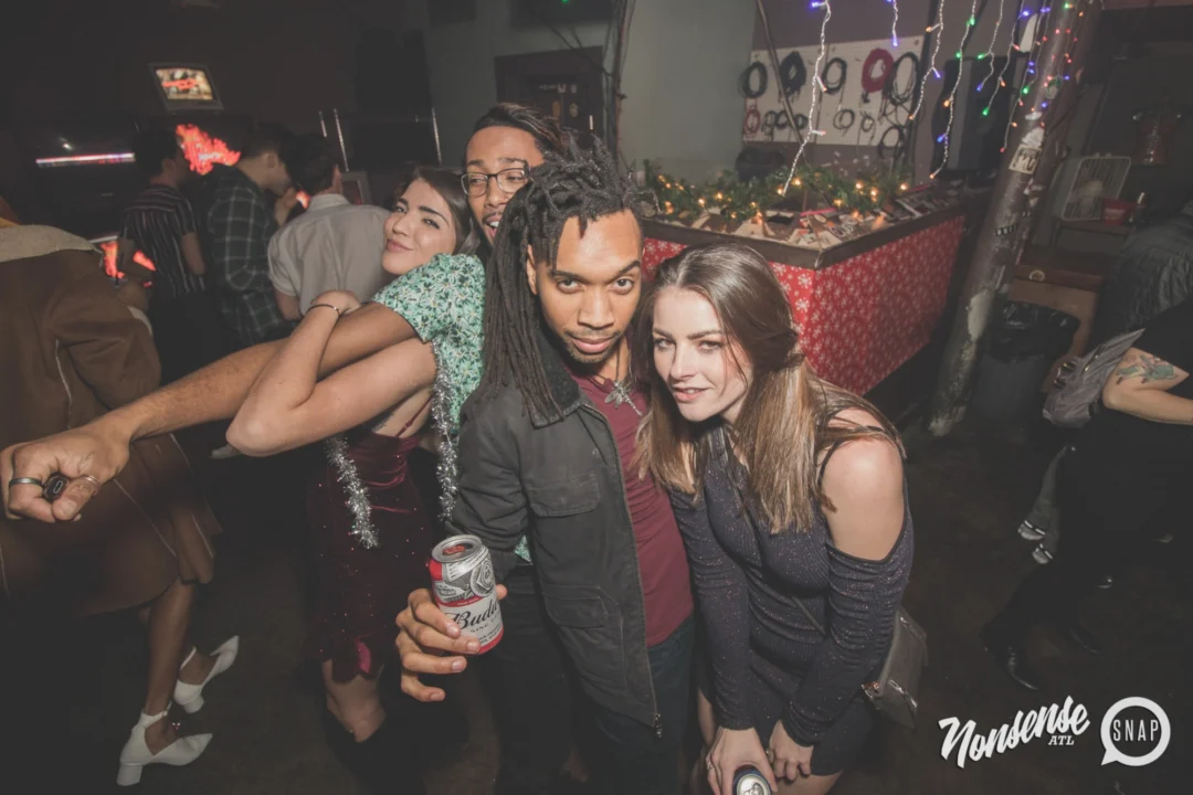 Nonsense Holiday Dance Party Spectacular 2019 at The Basement! Friday December 20, 2019. Santa! Krampus! Kimber! ALL OF THE LIGHTS! Photo by Oh Snap!