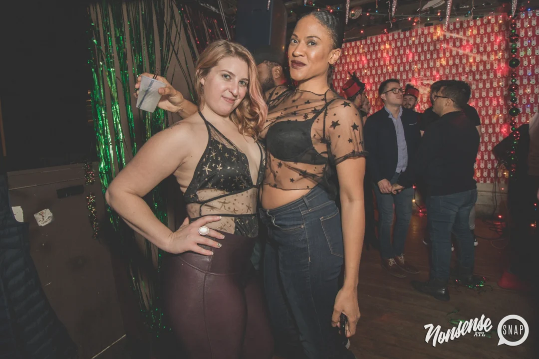 Nonsense Holiday Dance Party Spectacular 2019 at The Basement! Friday December 20, 2019. Santa! Krampus! Kimber! ALL OF THE LIGHTS! Photo by Oh Snap!