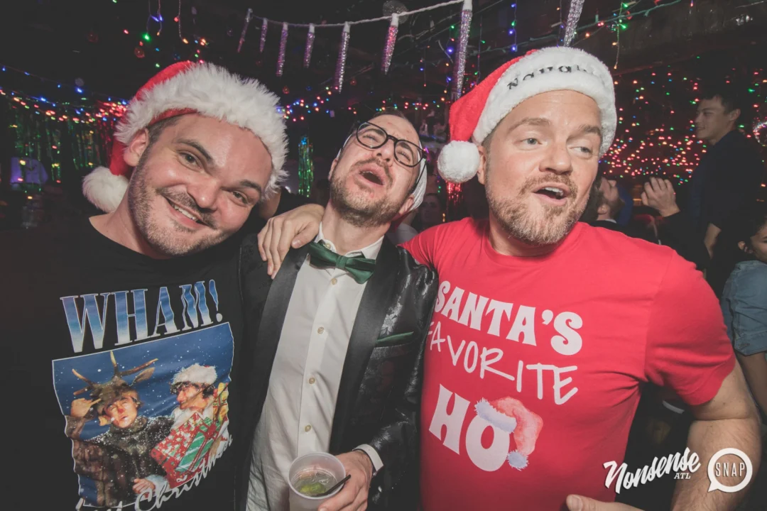 Nonsense Holiday Dance Party Spectacular 2019 at The Basement! Friday December 20, 2019. Santa! Krampus! Kimber! ALL OF THE LIGHTS! Photo by Oh Snap!