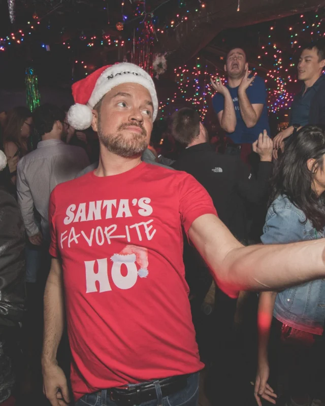 Nonsense Holiday Dance Party Spectacular 2019 at The Basement! Friday December 20, 2019. Santa! Krampus! Kimber! ALL OF THE LIGHTS! Photo by Oh Snap!
