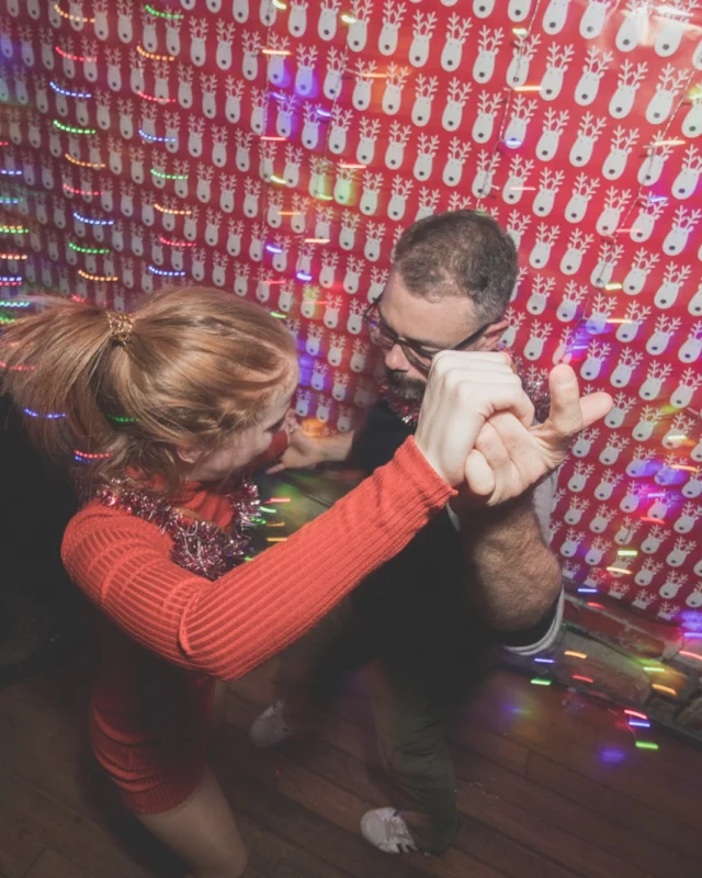 Nonsense Holiday Dance Party Spectacular 2019 at The Basement! Friday December 20, 2019. Santa! Krampus! Kimber! ALL OF THE LIGHTS! Photo by Oh Snap!