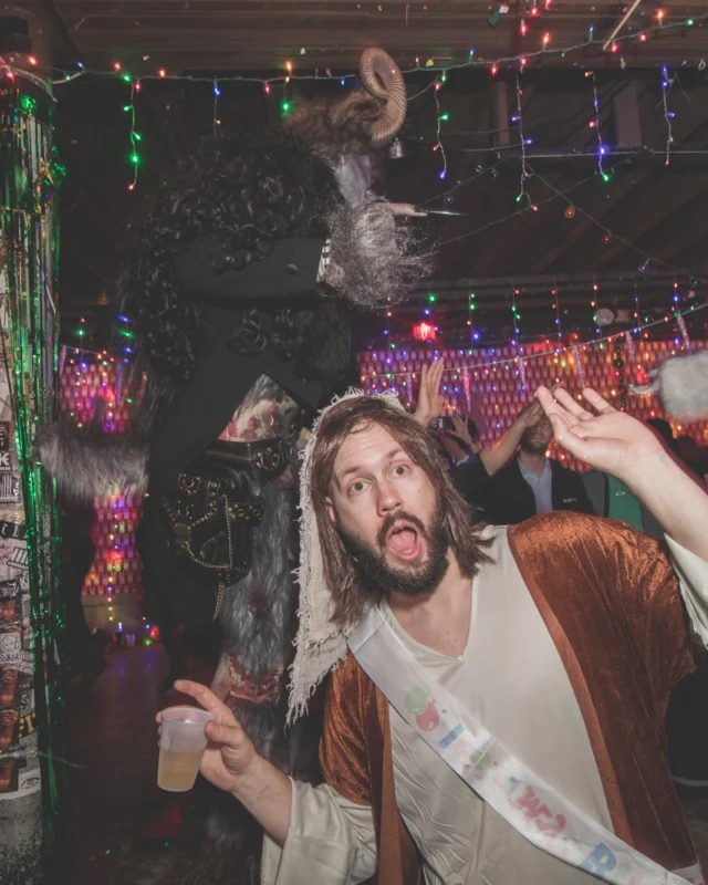 Nonsense Holiday Dance Party Spectacular 2019 at The Basement! Friday December 20, 2019. Santa! Krampus! Kimber! ALL OF THE LIGHTS! Photo by Oh Snap!