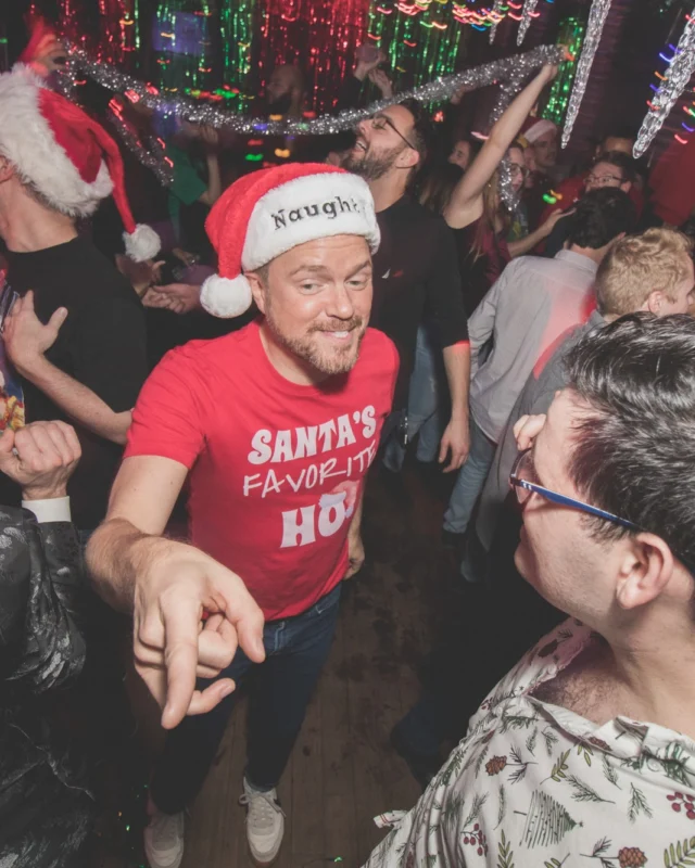 Nonsense Holiday Dance Party Spectacular 2019 at The Basement! Friday December 20, 2019. Santa! Krampus! Kimber! ALL OF THE LIGHTS! Photo by Oh Snap!