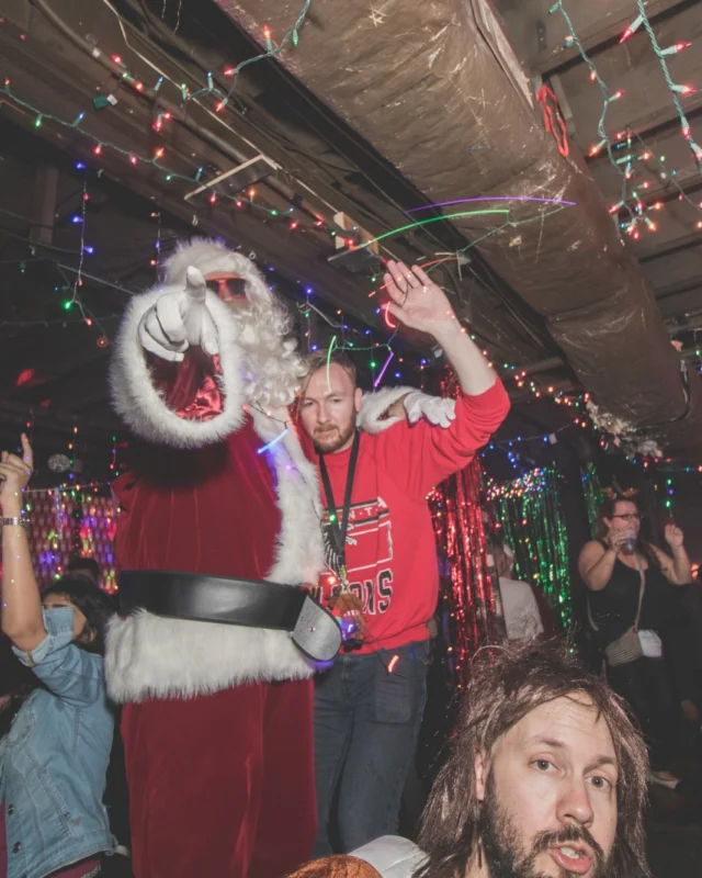Nonsense Holiday Dance Party Spectacular 2019 at The Basement! Friday December 20, 2019. Santa! Krampus! Kimber! ALL OF THE LIGHTS! Photo by Oh Snap!