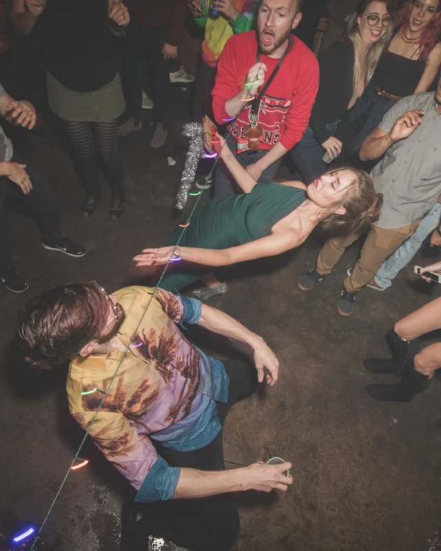 Nonsense Holiday Dance Party Spectacular 2019 at The Basement! Friday December 20, 2019. Santa! Krampus! Kimber! ALL OF THE LIGHTS! Photo by Oh Snap!