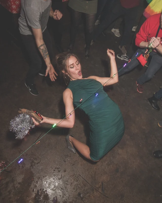 Nonsense Holiday Dance Party Spectacular 2019 at The Basement! Friday December 20, 2019. Santa! Krampus! Kimber! ALL OF THE LIGHTS! Photo by Oh Snap!