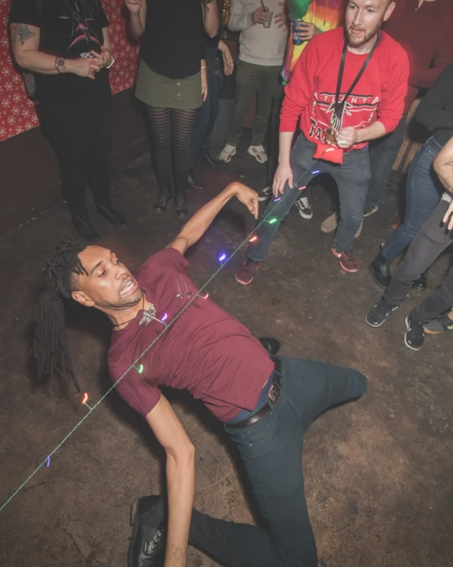 Nonsense Holiday Dance Party Spectacular 2019 at The Basement! Friday December 20, 2019. Santa! Krampus! Kimber! ALL OF THE LIGHTS! Photo by Oh Snap!