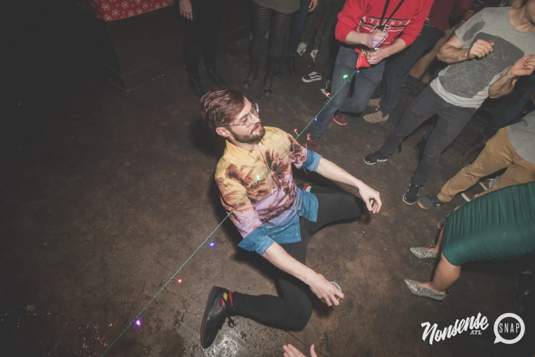 Nonsense Holiday Dance Party Spectacular 2019 at The Basement! Friday December 20, 2019. Santa! Krampus! Kimber! ALL OF THE LIGHTS! Photo by Oh Snap!