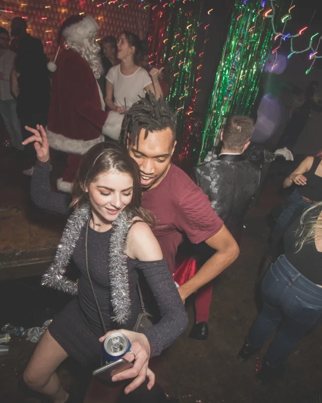 Nonsense Holiday Dance Party Spectacular 2019 at The Basement! Friday December 20, 2019. Santa! Krampus! Kimber! ALL OF THE LIGHTS! Photo by Oh Snap!