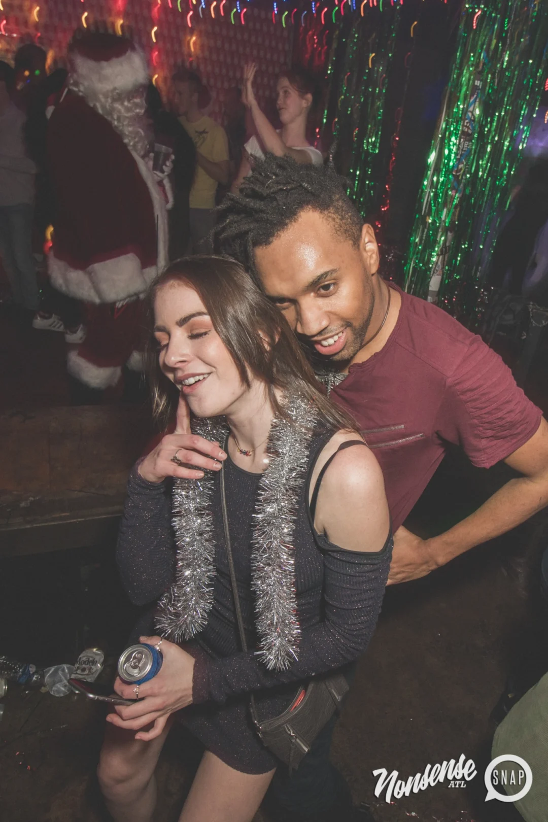 Nonsense Holiday Dance Party Spectacular 2019 at The Basement! Friday December 20, 2019. Santa! Krampus! Kimber! ALL OF THE LIGHTS! Photo by Oh Snap!