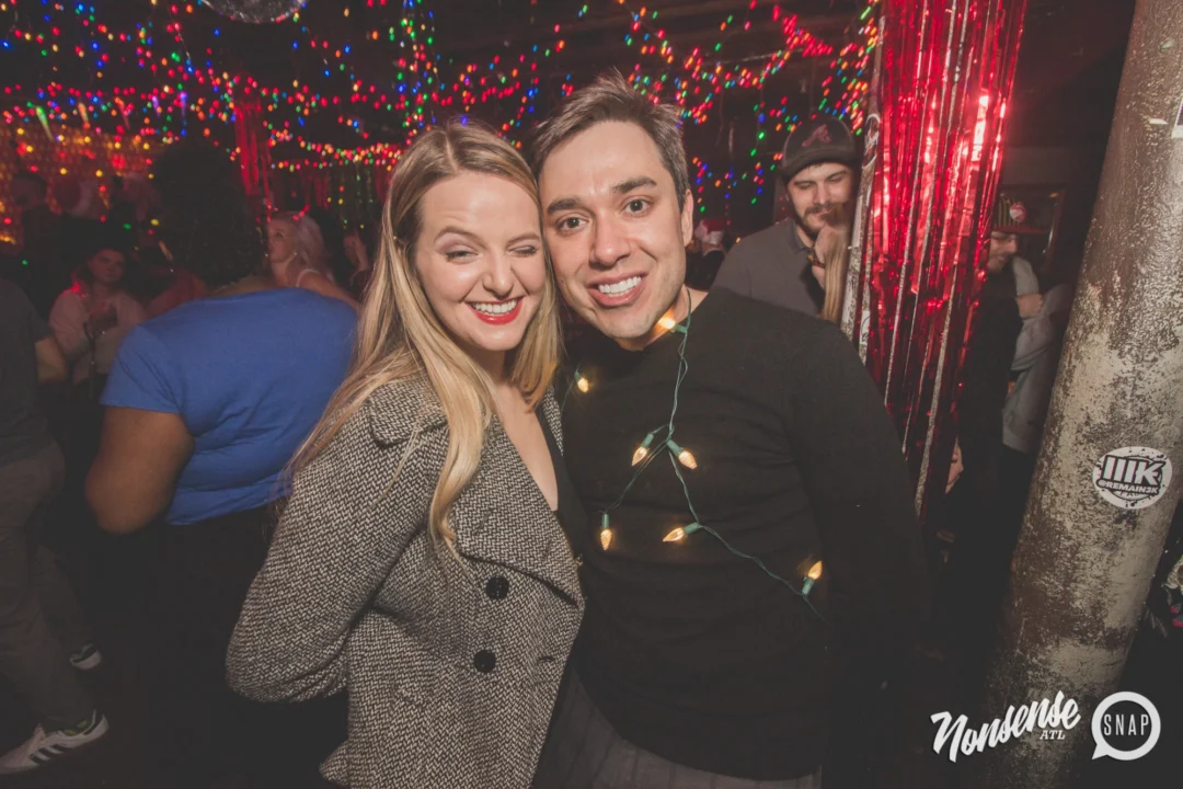 Nonsense Holiday Dance Party Spectacular 2019 at The Basement! Friday December 20, 2019. Santa! Krampus! Kimber! ALL OF THE LIGHTS! Photo by Oh Snap!