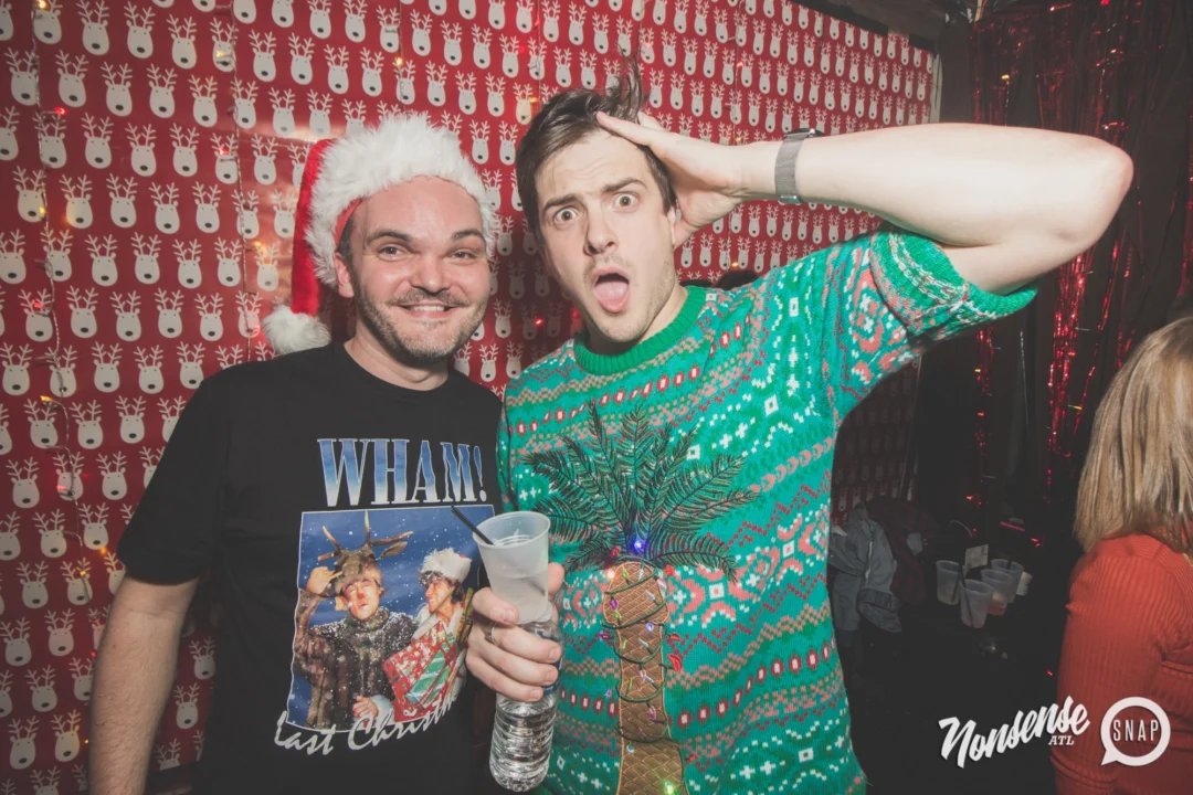Nonsense Holiday Dance Party Spectacular 2019 at The Basement! Friday December 20, 2019. Santa! Krampus! Kimber! ALL OF THE LIGHTS! Photo by Oh Snap!