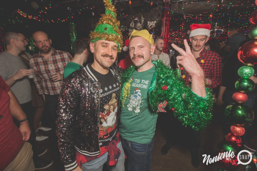 Nonsense Holiday Dance Party Spectacular 2019 at The Basement! Friday December 20, 2019. Santa! Krampus! Kimber! ALL OF THE LIGHTS! Photo by Oh Snap!