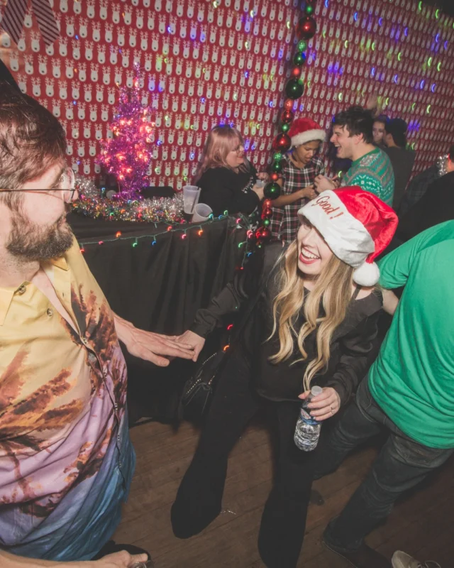 Nonsense Holiday Dance Party Spectacular 2019 at The Basement! Friday December 20, 2019. Santa! Krampus! Kimber! ALL OF THE LIGHTS! Photo by Oh Snap!