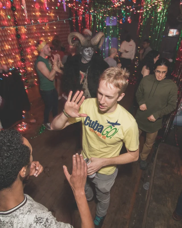 Nonsense Holiday Dance Party Spectacular 2019 at The Basement! Friday December 20, 2019. Santa! Krampus! Kimber! ALL OF THE LIGHTS! Photo by Oh Snap!