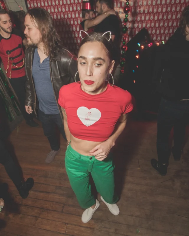 Nonsense Holiday Dance Party Spectacular 2019 at The Basement! Friday December 20, 2019. Santa! Krampus! Kimber! ALL OF THE LIGHTS! Photo by Oh Snap!