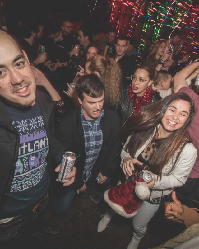 Nonsense Holiday Dance Party Spectacular 2019 at The Basement! Friday December 20, 2019. Santa! Krampus! Kimber! ALL OF THE LIGHTS! Photo by Oh Snap!