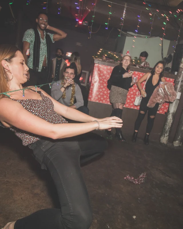 Nonsense Holiday Dance Party Spectacular 2019 at The Basement! Friday December 20, 2019. Santa! Krampus! Kimber! ALL OF THE LIGHTS! Photo by Oh Snap!
