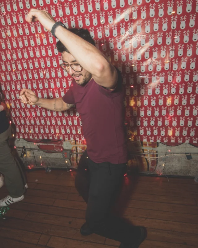 Nonsense Holiday Dance Party Spectacular 2019 at The Basement! Friday December 20, 2019. Santa! Krampus! Kimber! ALL OF THE LIGHTS! Photo by Oh Snap!