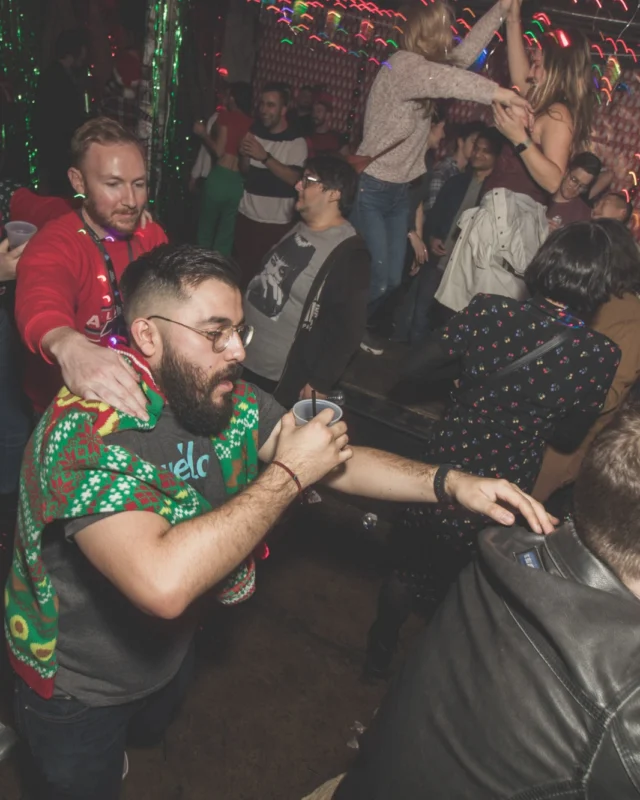 Nonsense Holiday Dance Party Spectacular 2019 at The Basement! Friday December 20, 2019. Santa! Krampus! Kimber! ALL OF THE LIGHTS! Photo by Oh Snap!