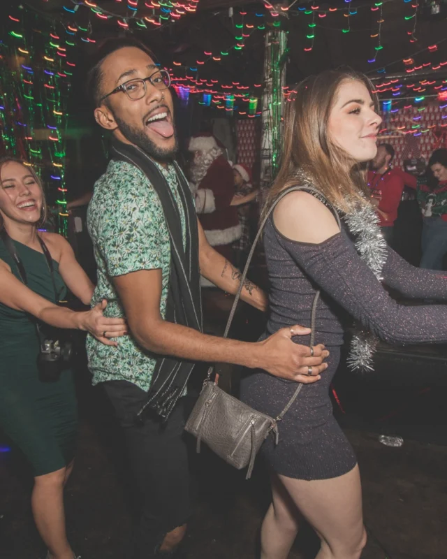 Nonsense Holiday Dance Party Spectacular 2019 at The Basement! Friday December 20, 2019. Santa! Krampus! Kimber! ALL OF THE LIGHTS! Photo by Oh Snap!