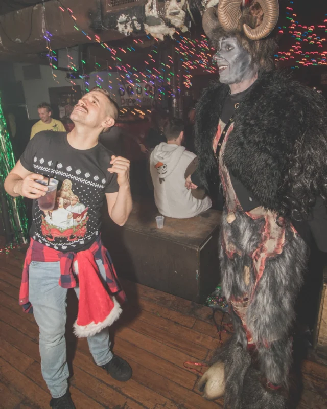 Nonsense Holiday Dance Party Spectacular 2019 at The Basement! Friday December 20, 2019. Santa! Krampus! Kimber! ALL OF THE LIGHTS! Photo by Oh Snap!