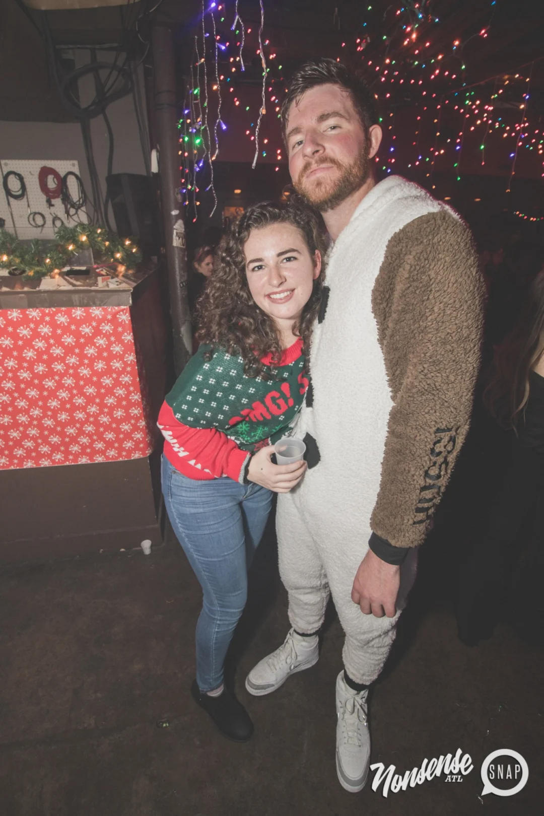 Nonsense Holiday Dance Party Spectacular 2019 at The Basement! Friday December 20, 2019. Santa! Krampus! Kimber! ALL OF THE LIGHTS! Photo by Oh Snap!